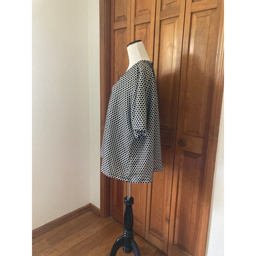 Ruby Rd. Black & White Stretch Pullover Top, Size… - image 2